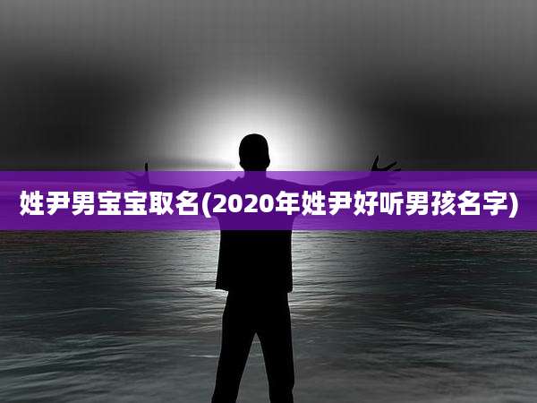 姓尹男宝宝取名(2020年姓尹好听男孩名字)