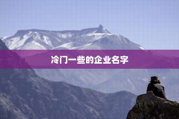 冷门一些的企业名字