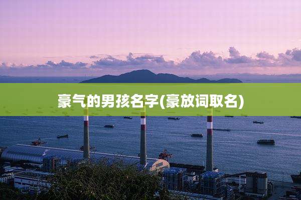 豪气的男孩名字(豪放词取名)