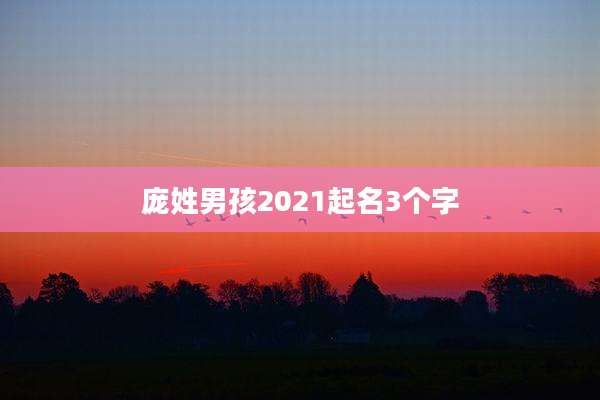庞姓男孩2021起名3个字