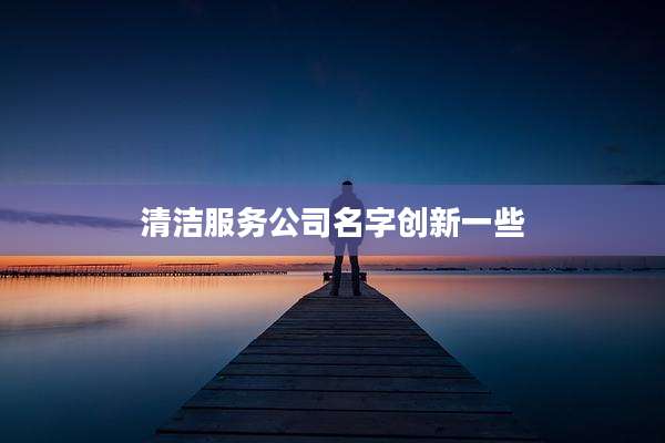 清洁服务公司名字创新一些