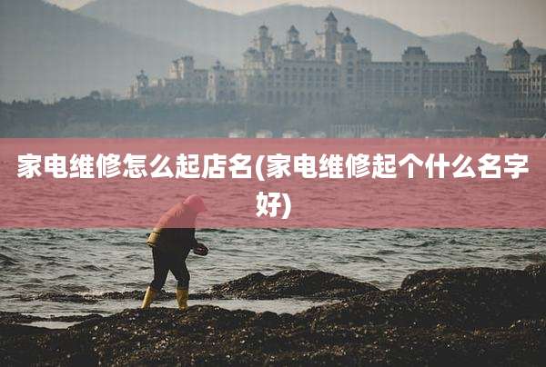 家电维修怎么起店名(家电维修起个什么名字好)