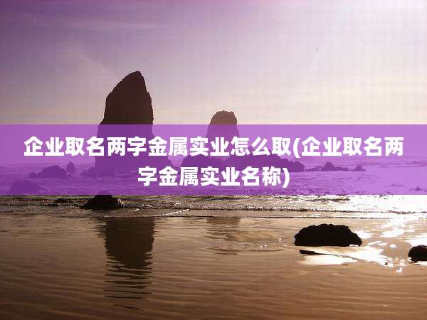 企业取名两字金属实业怎么取(企业取名两字金属实业名称)