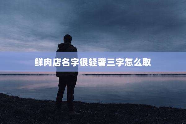鲜肉店名字很轻奢三字怎么取