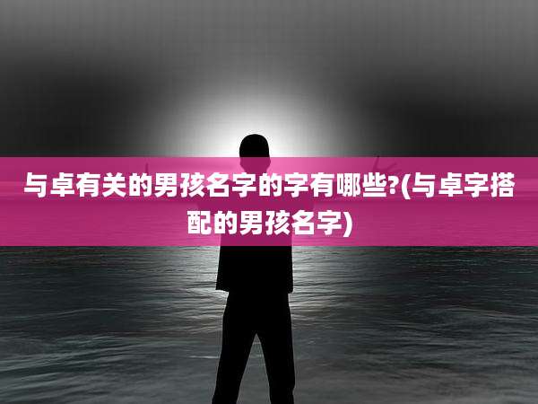 与卓有关的男孩名字的字有哪些?(与卓字搭配的男孩名字)