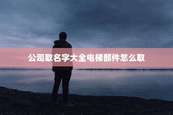公司取名字大全电梯部件怎么取