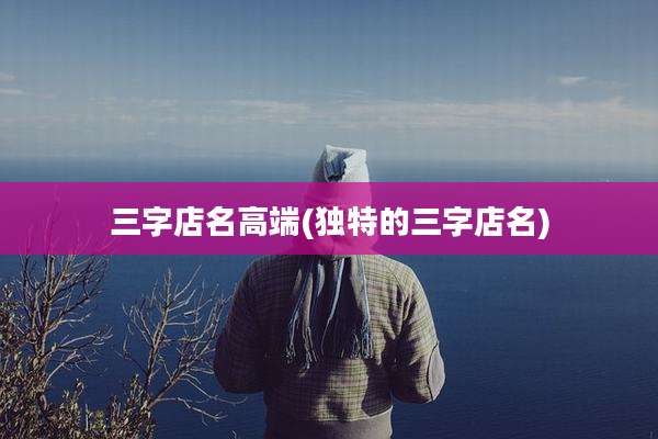 三字店名高端(独特的三字店名)