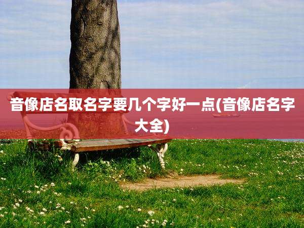 音像店名取名字要几个字好一点(音像店名字大全)