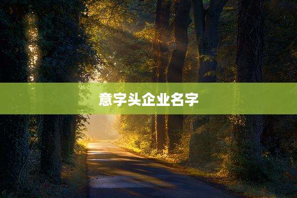 意字头企业名字