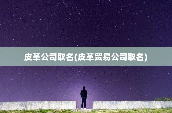 皮革公司取名(皮革贸易公司取名)
