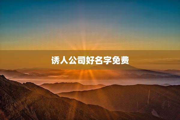 诱人公司好名字免费