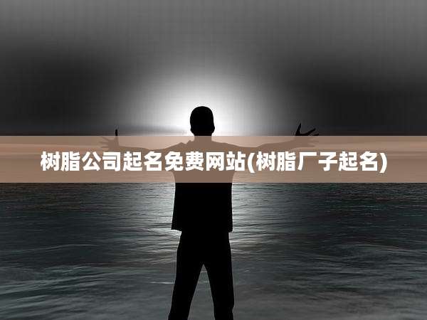 树脂公司起名免费网站(树脂厂子起名)