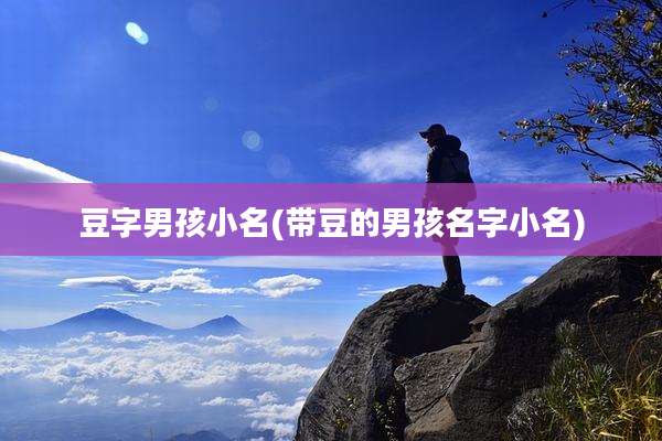 豆字男孩小名(带豆的男孩名字小名)