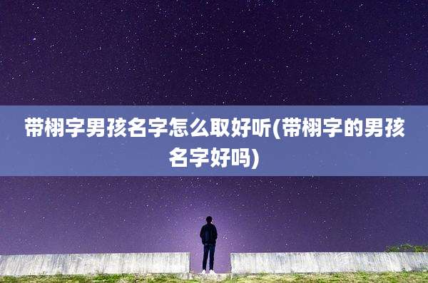 带栩字男孩名字怎么取好听(带栩字的男孩名字好吗)