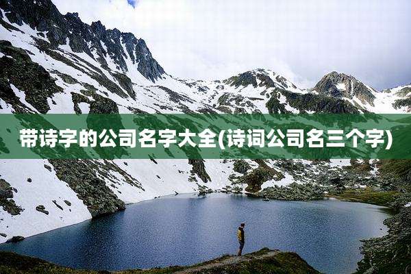 带诗字的公司名字大全(诗词公司名三个字)