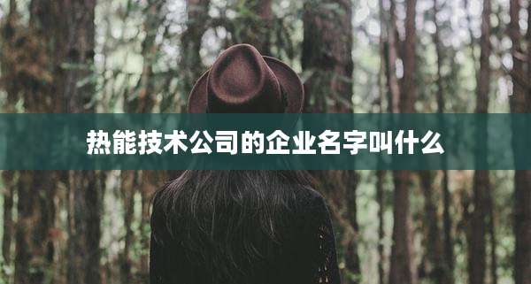 热能技术公司的企业名字叫什么
