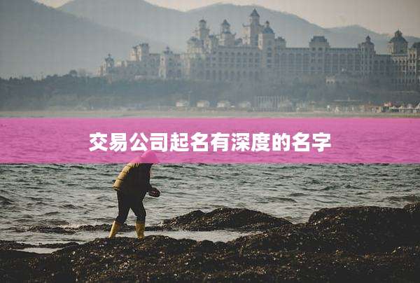 交易公司起名有深度的名字