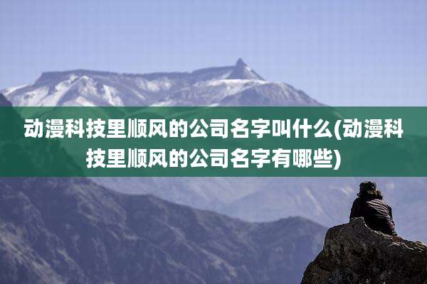 动漫科技里顺风的公司名字叫什么(动漫科技里顺风的公司名字有哪些)