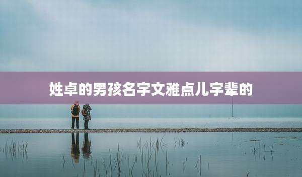 姓卓的男孩名字文雅点儿字辈的