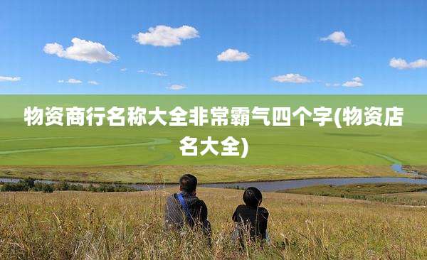 物资商行名称大全非常霸气四个字(物资店名大全)