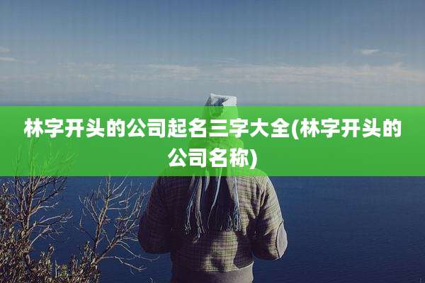 林字开头的公司起名三字大全(林字开头的公司名称)