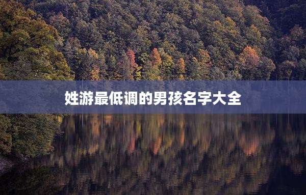 姓游最低调的男孩名字大全