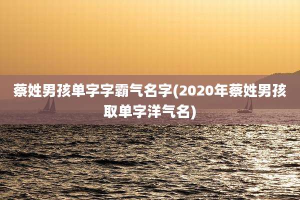 蔡姓男孩单字字霸气名字(2020年蔡姓男孩取单字洋气名)