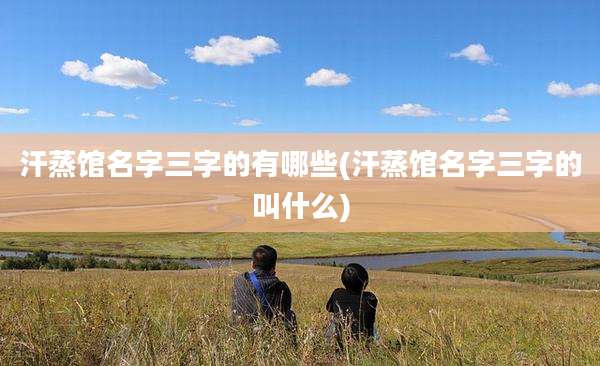 汗蒸馆名字三字的有哪些(汗蒸馆名字三字的叫什么)