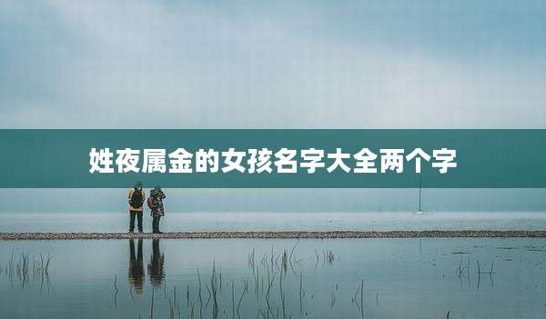 姓夜属金的女孩名字大全两个字