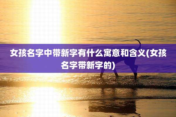 女孩名字中带新字有什么寓意和含义(女孩名字带新字的)