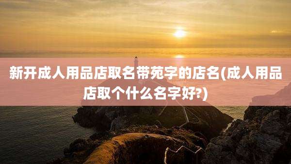 新开成人用品店取名带苑字的店名(成人用品店取个什么名字好?)
