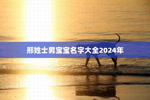 邢姓士男宝宝名字大全2024年