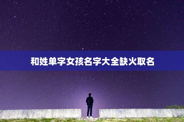 和姓单字女孩名字大全缺火取名