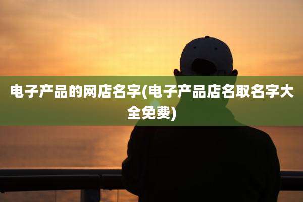 电子产品的网店名字(电子产品店名取名字大全免费)
