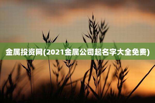 金属投资网(2021金属公司起名字大全免费)