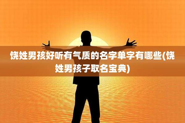 饶姓男孩好听有气质的名字单字有哪些(饶姓男孩子取名宝典)