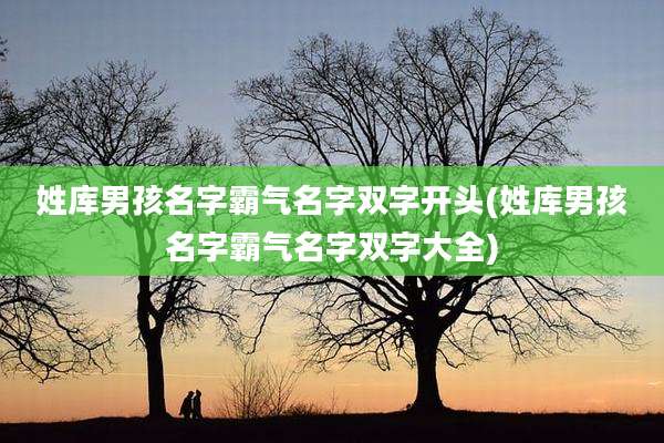 姓库男孩名字霸气名字双字开头(姓库男孩名字霸气名字双字大全)