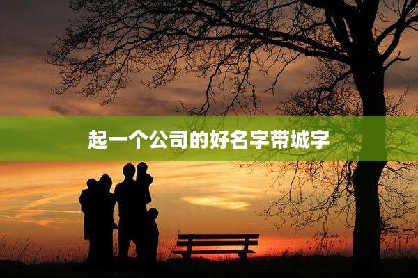 起一个公司的好名字带城字