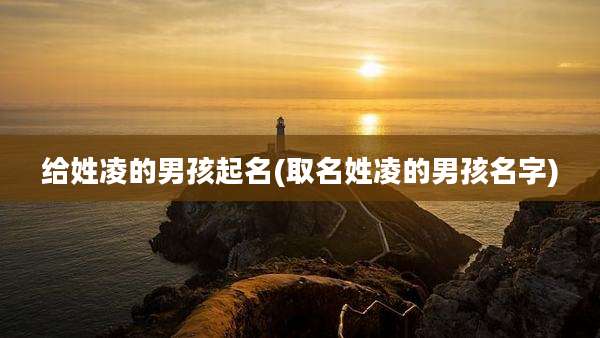 给姓凌的男孩起名(取名姓凌的男孩名字)
