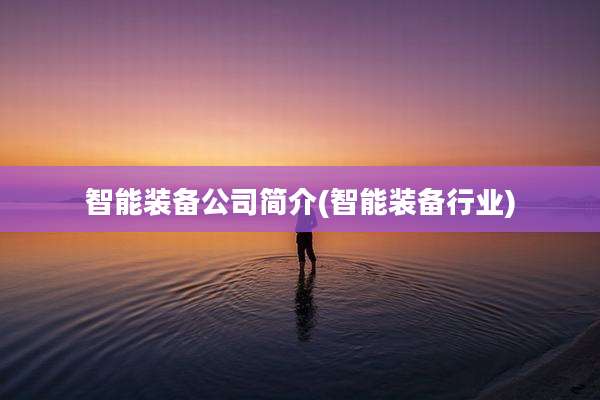 智能装备公司简介(智能装备行业)