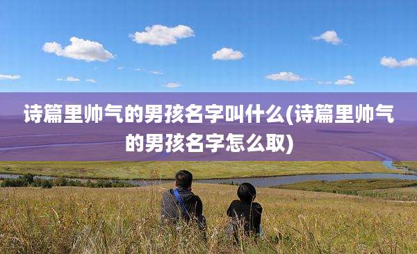 诗篇里帅气的男孩名字叫什么(诗篇里帅气的男孩名字怎么取)