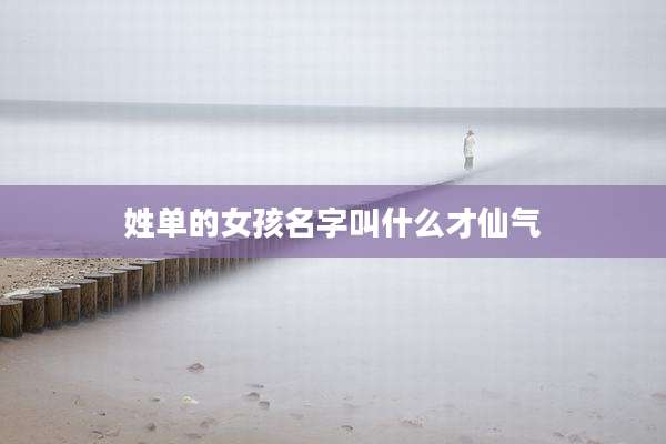 姓单的女孩名字叫什么才仙气