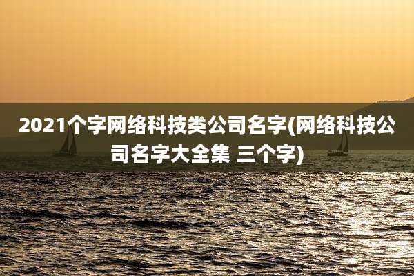 2021个字网络科技类公司名字(网络科技公司名字大全集 三个字)