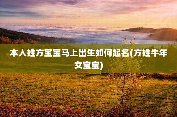 本人姓方宝宝马上出生如何起名(方姓牛年女宝宝)