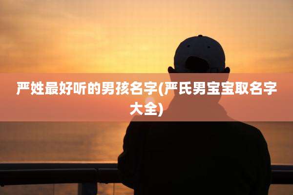 严姓最好听的男孩名字(严氏男宝宝取名字大全)