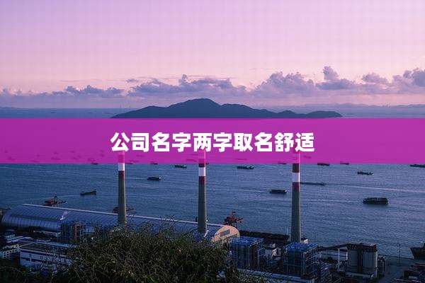 公司名字两字取名舒适