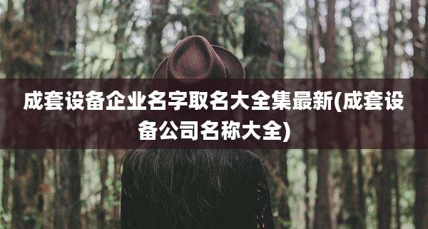 成套设备企业名字取名大全集最新(成套设备公司名称大全)