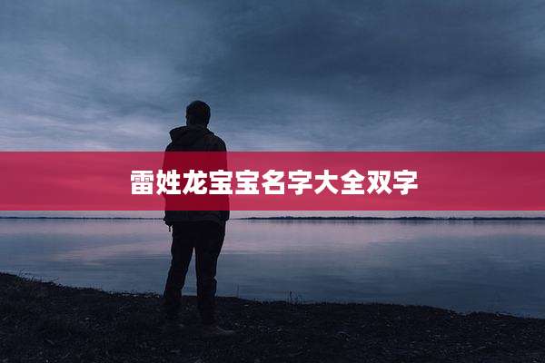 雷姓龙宝宝名字大全双字