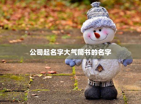 公司起名字大气简书的名字