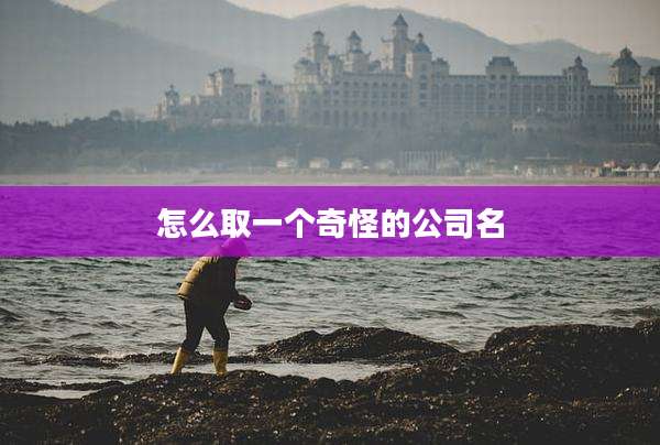 怎么取一个奇怪的公司名